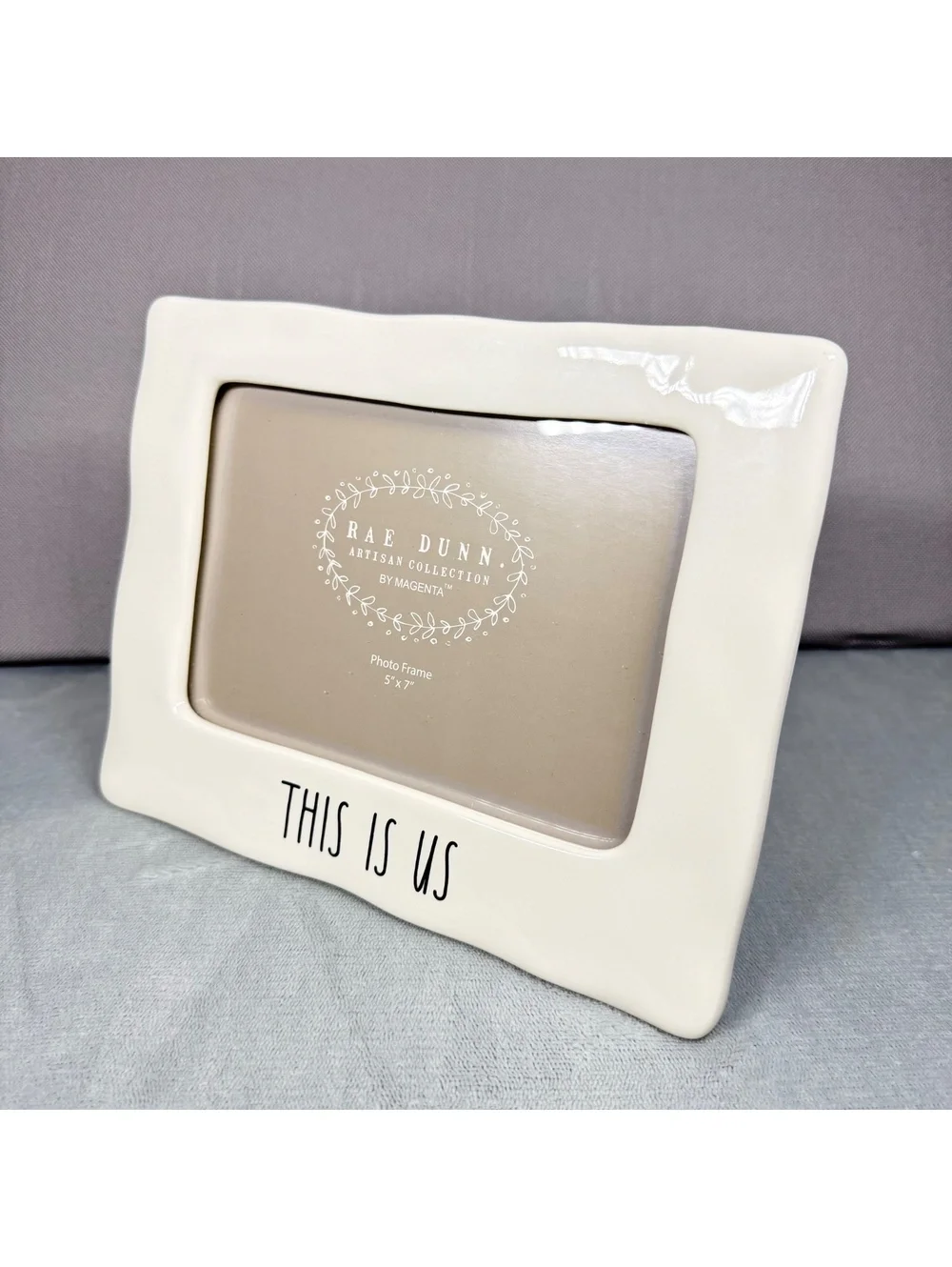 Rae Dunn 5x7 Picture Frame This Is Us Cream Ceramic Farmhouse Decor Magenta